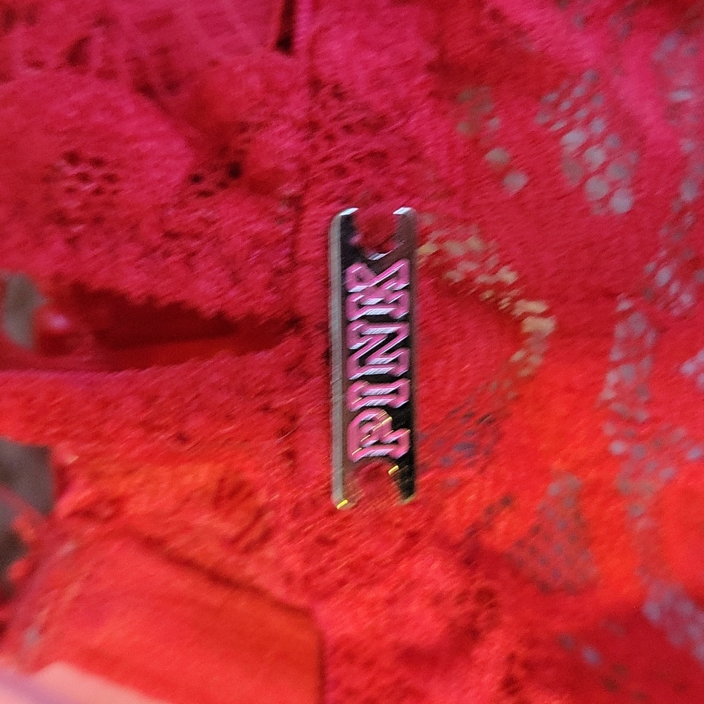 Victoria's Secret PINK Date Racerback Red Bra Size 34B - Picture 8 of 9